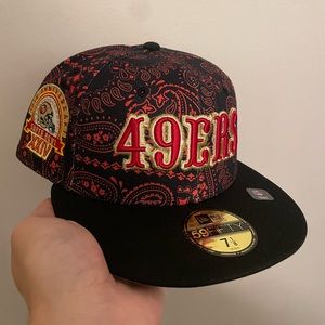 Myfitteds San Francisco 49ers paisley red 30th anniversary Super Bowl